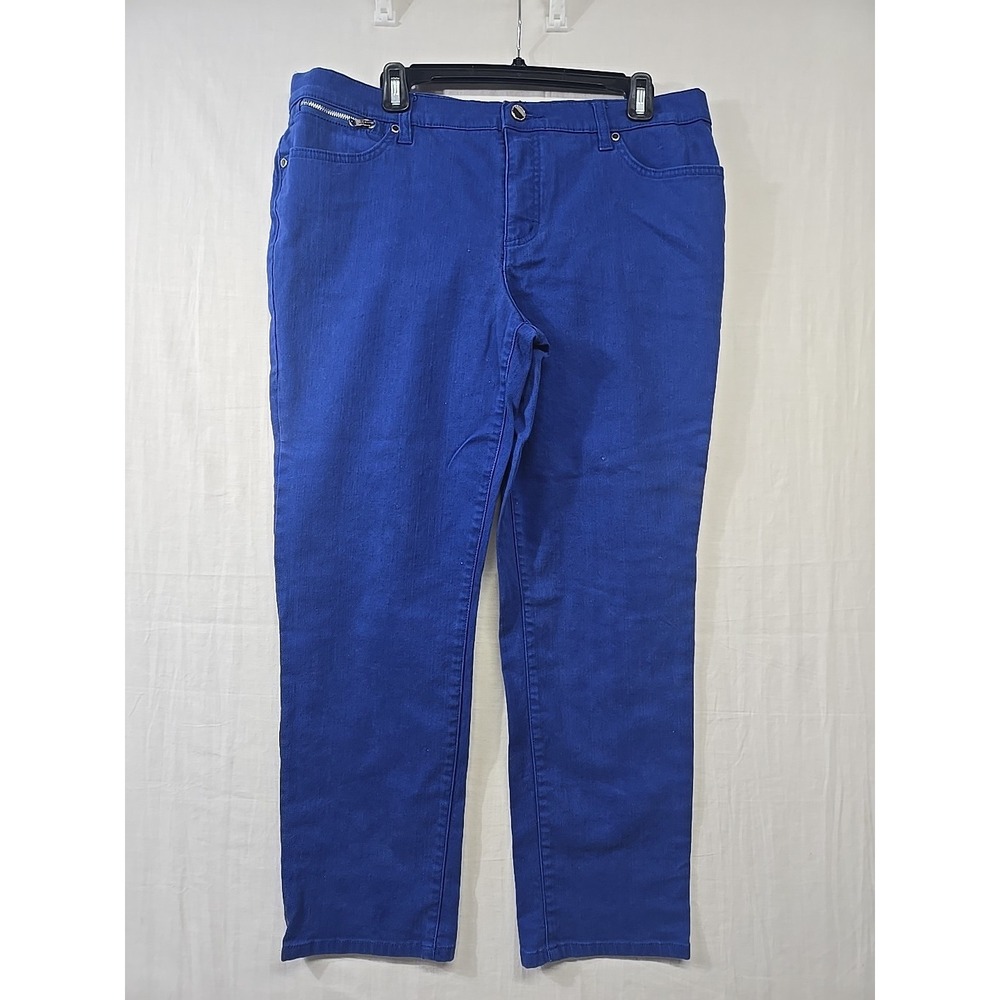 Lauren Ralph Lauren Jeans Company Blue Womens Mid Rise Jeans Modern Straight 16